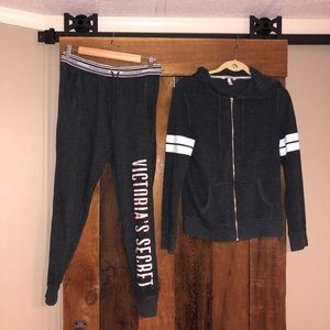 Dark grey Victoria’s secret sweatpants set